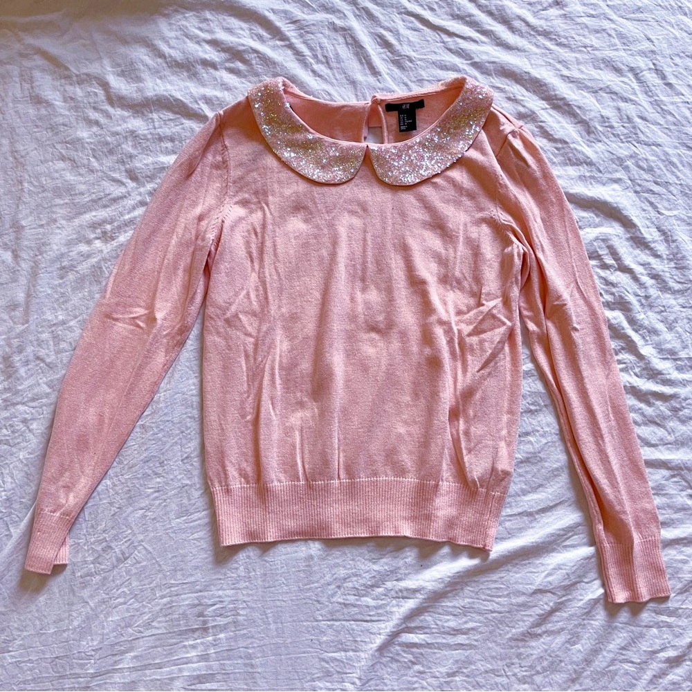 Sweet Pastel Peter Pan Collar Sweater 💕